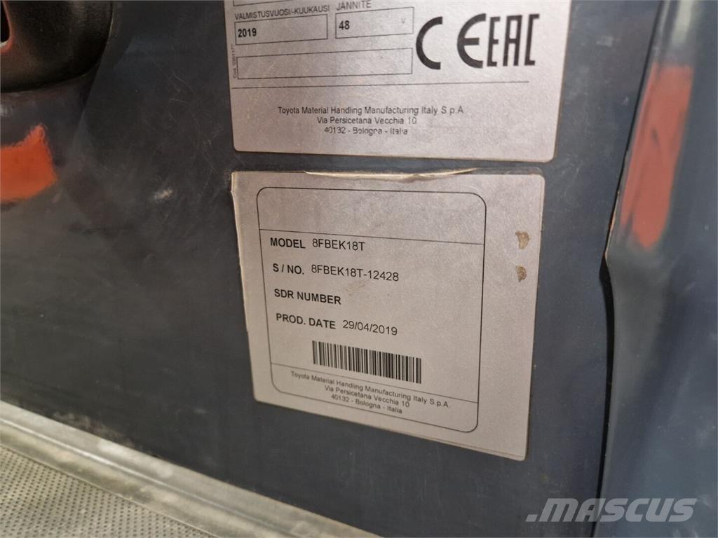 Toyota 8FBEK18T Elektromos targoncák
