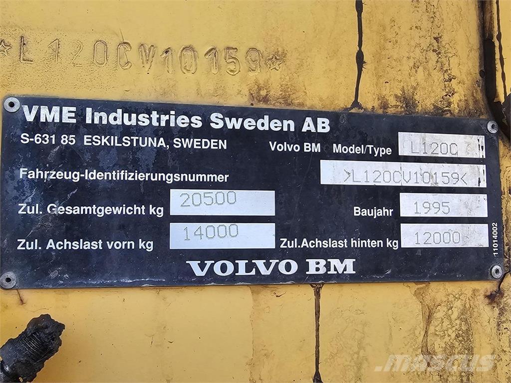 Volvo BM L120C Gumikerekes homlokrakodók