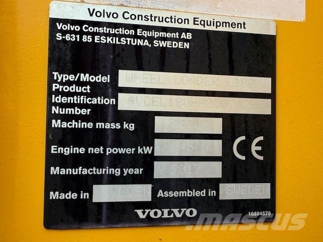 Volvo L180H Gumikerekes homlokrakodók
