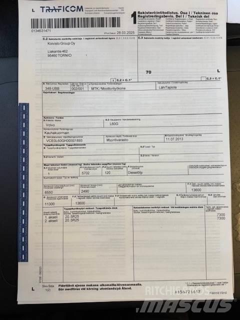 Volvo L60G Gumikerekes homlokrakodók