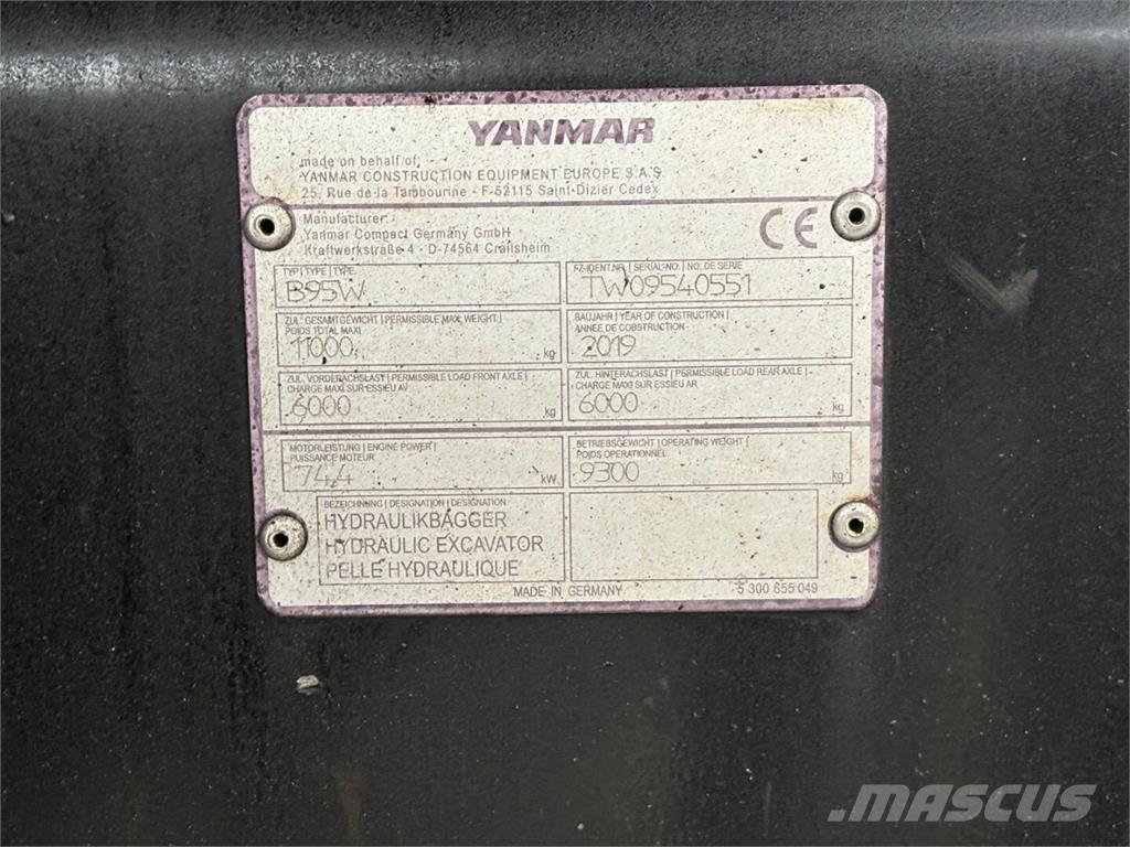 Yanmar B 95 W Gumikerekes kotrók