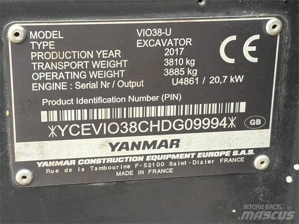 Yanmar VIO 38-U Mini kotrók < 7t
