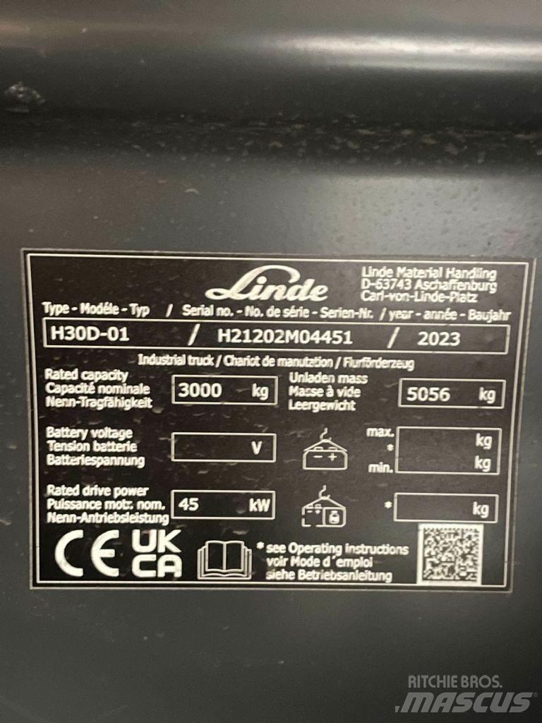 Linde H30D-01-1202 Dízel targoncák