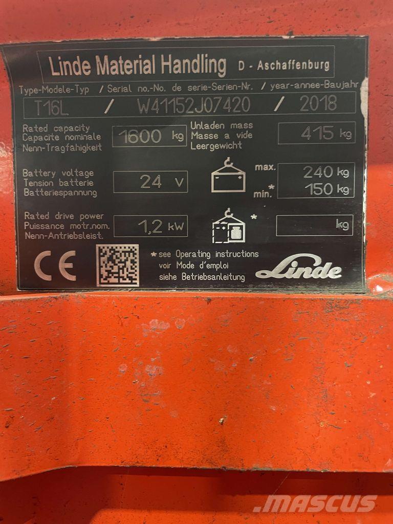Linde T16L-1152 Alacsony emelőkocsi