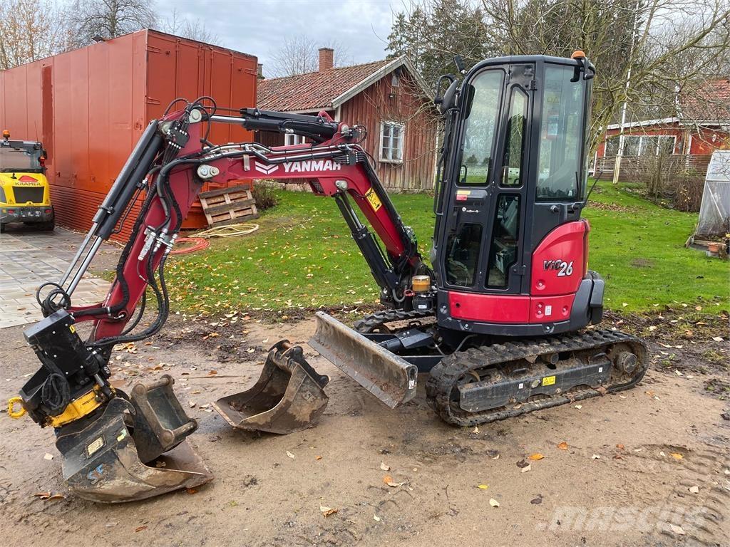 Yanmar VIO26 GRÄVARE Gumikerekes homlokrakodók