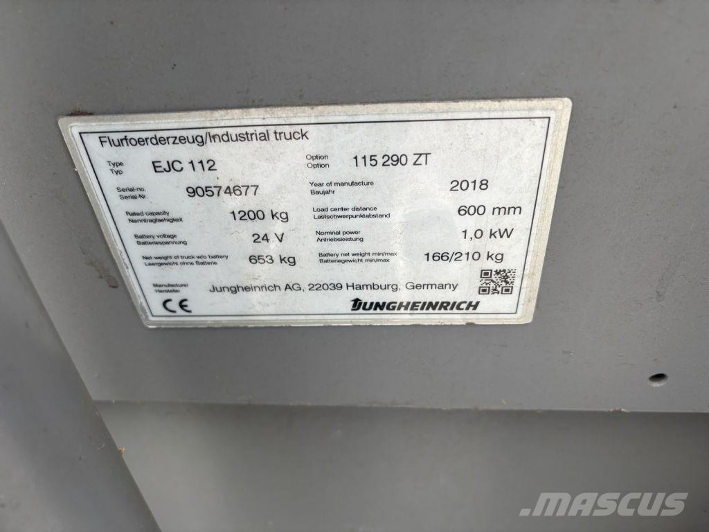 Jungheinrich EJC 112 Gyalogkíséretű targonca