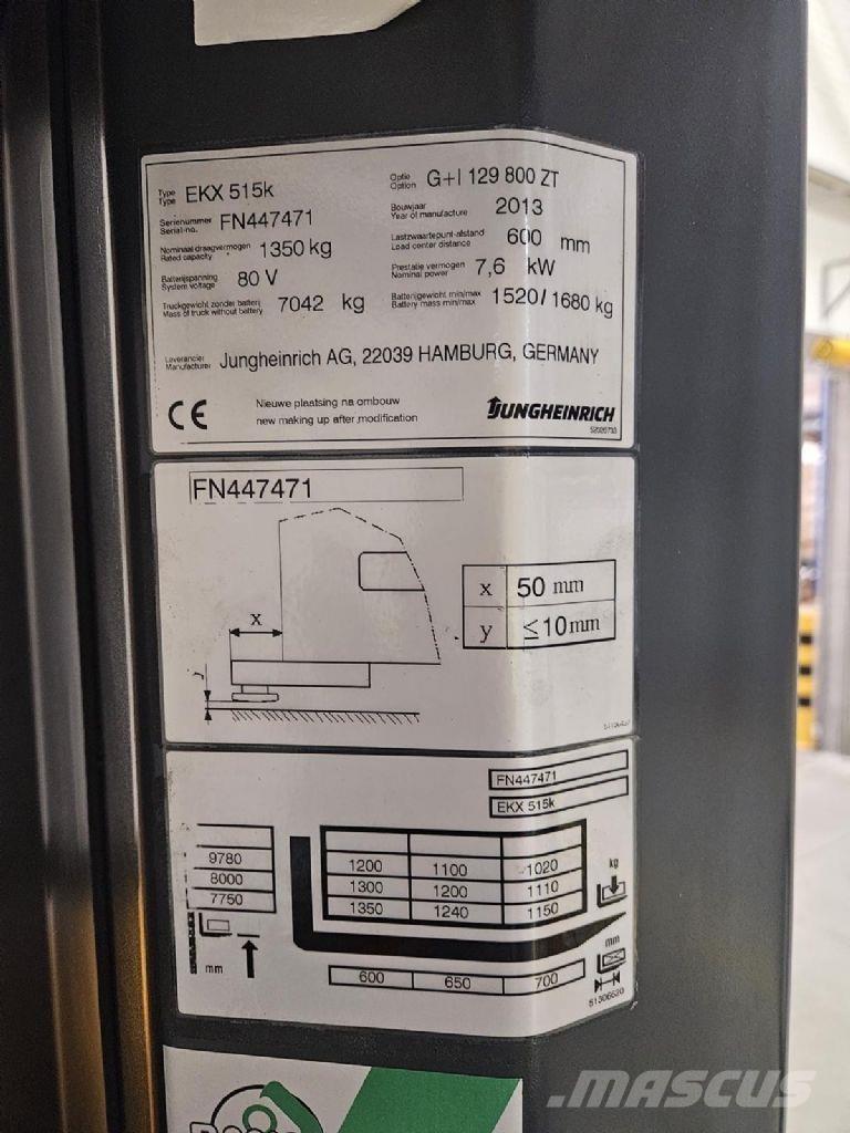 Jungheinrich EKX 515k Komissiózó magas emelésű targonca