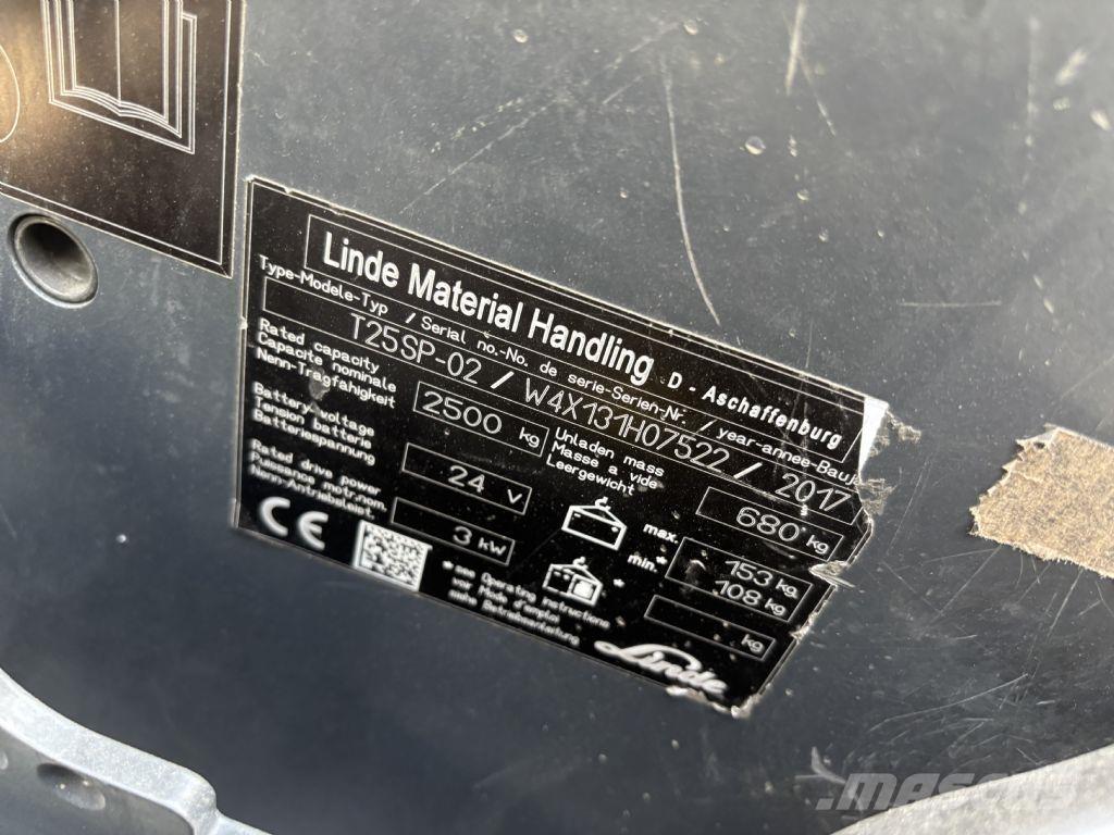 Linde T25SP-02 Elektromos gyalogkíséretű targoncák