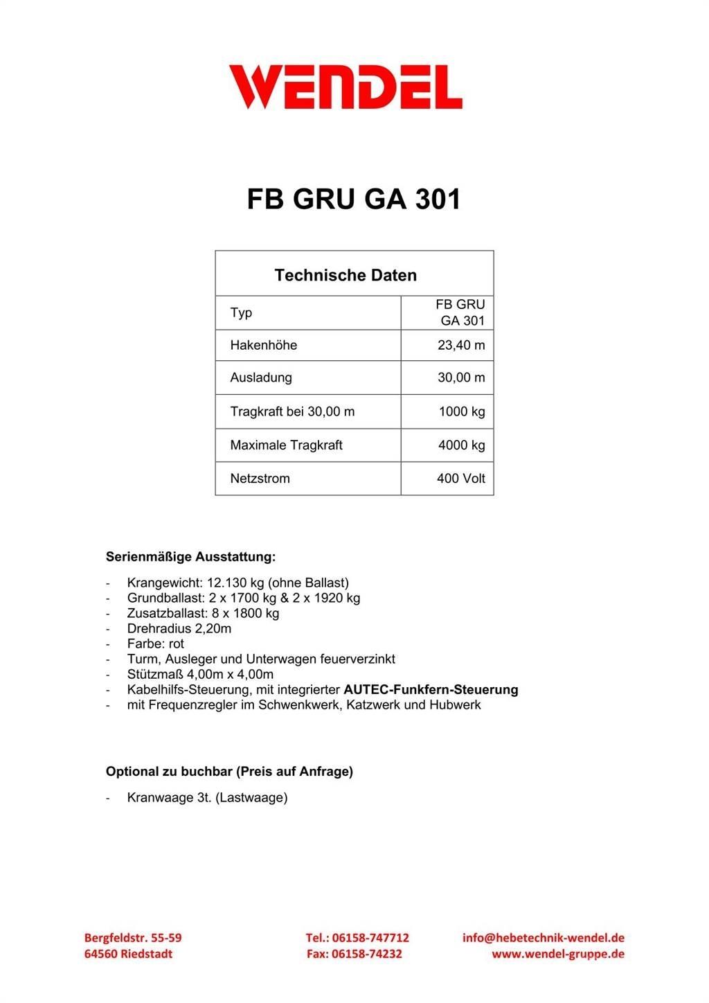 FB GRU GA 301 Torony daruk