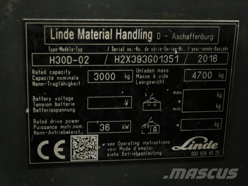 Linde H30D-02 393 Dízel targoncák