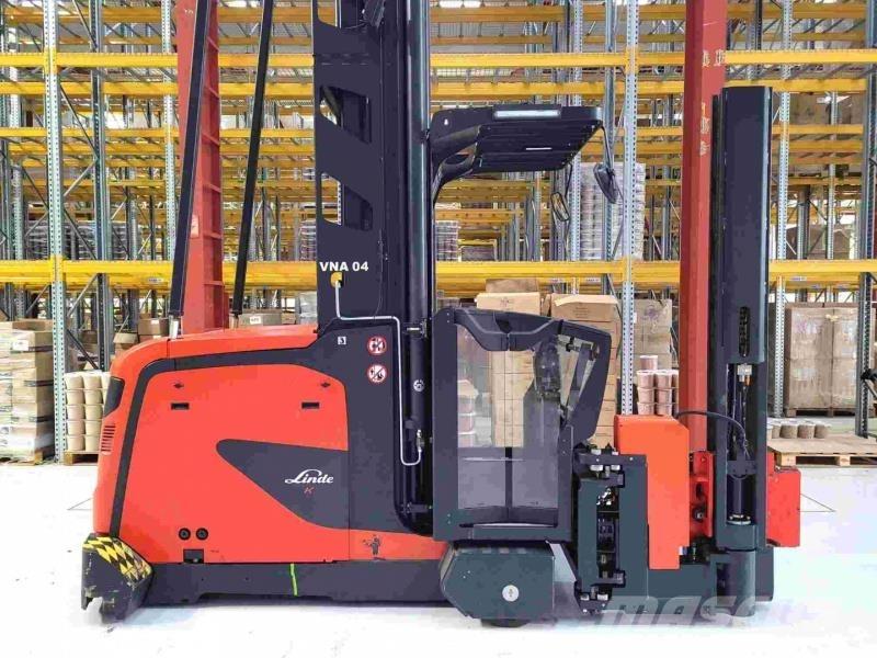 Linde K10 Magasraktári szűkfolyosós targonca