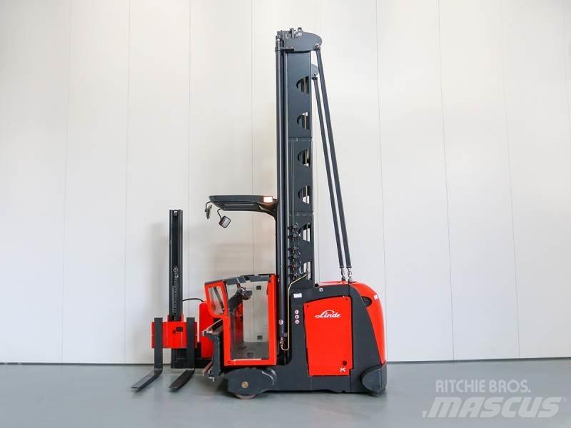 Linde K10 011 Magasraktári szűkfolyosós targonca