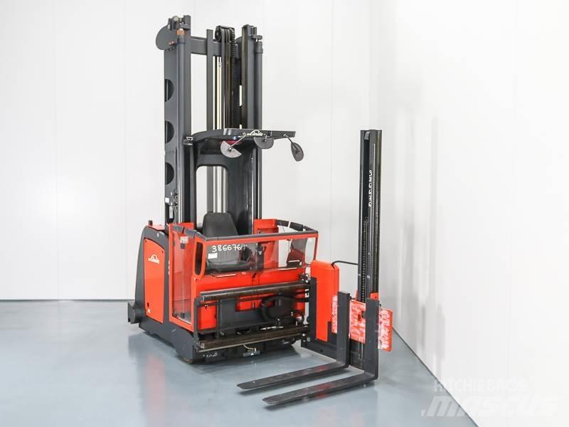Linde K10 011 Magasraktári szűkfolyosós targonca