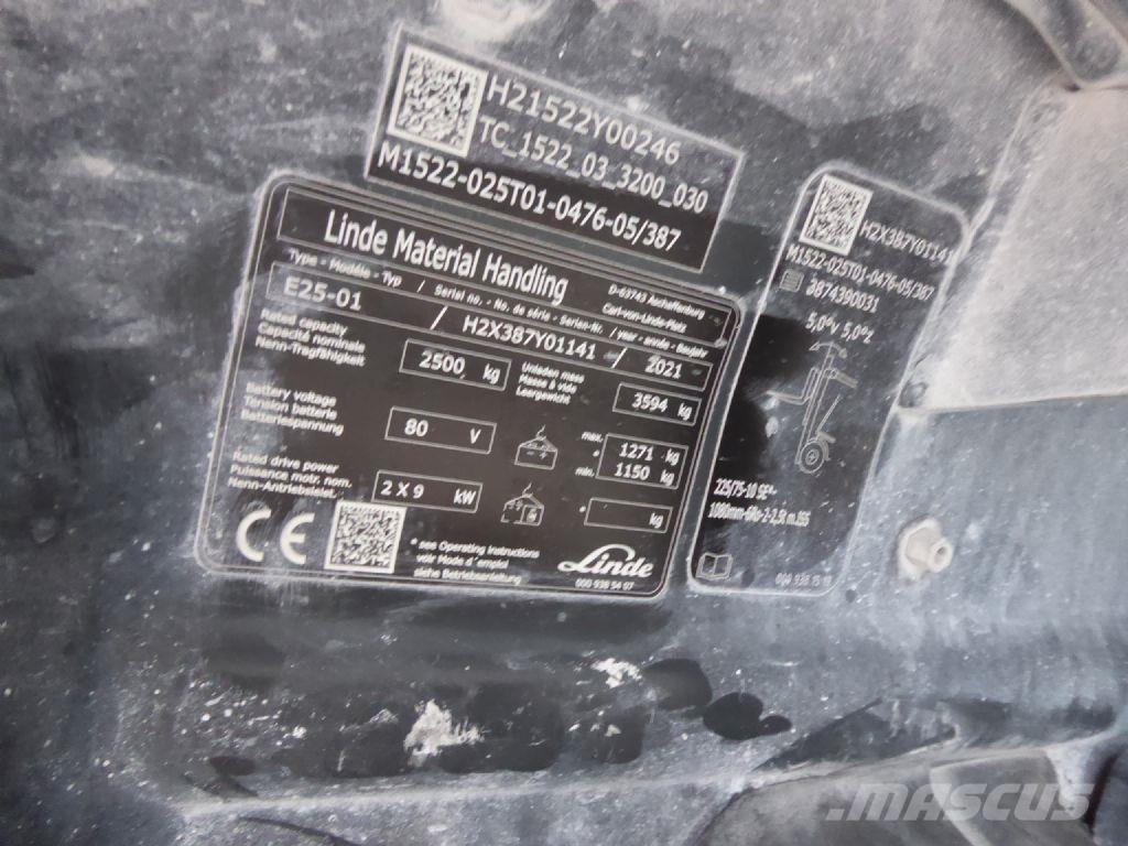 Linde E25-01 Elektromos targoncák