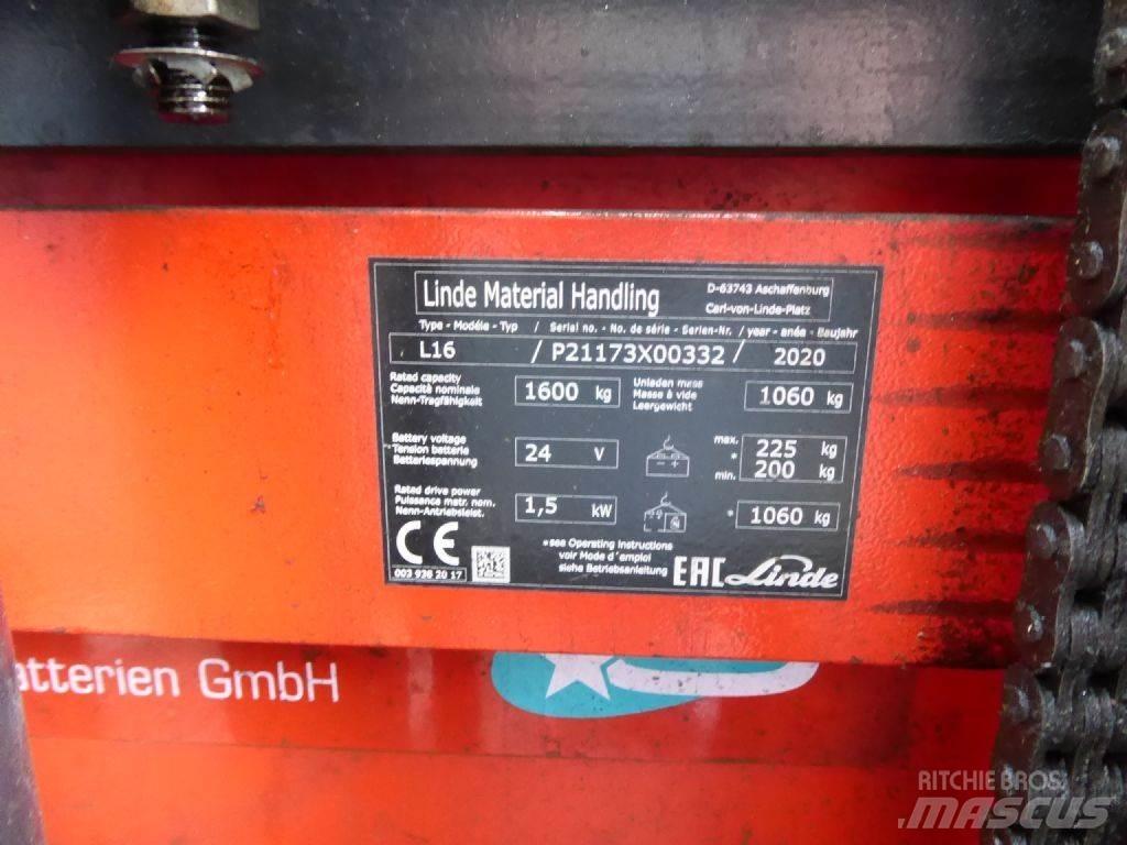 Linde L16 Gyalogkíséretű targonca