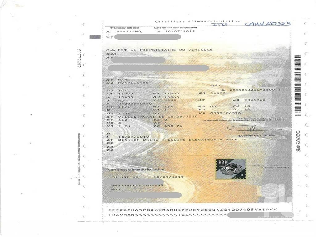 MAN TGL Pótkocsira szerelt emelők és állványok