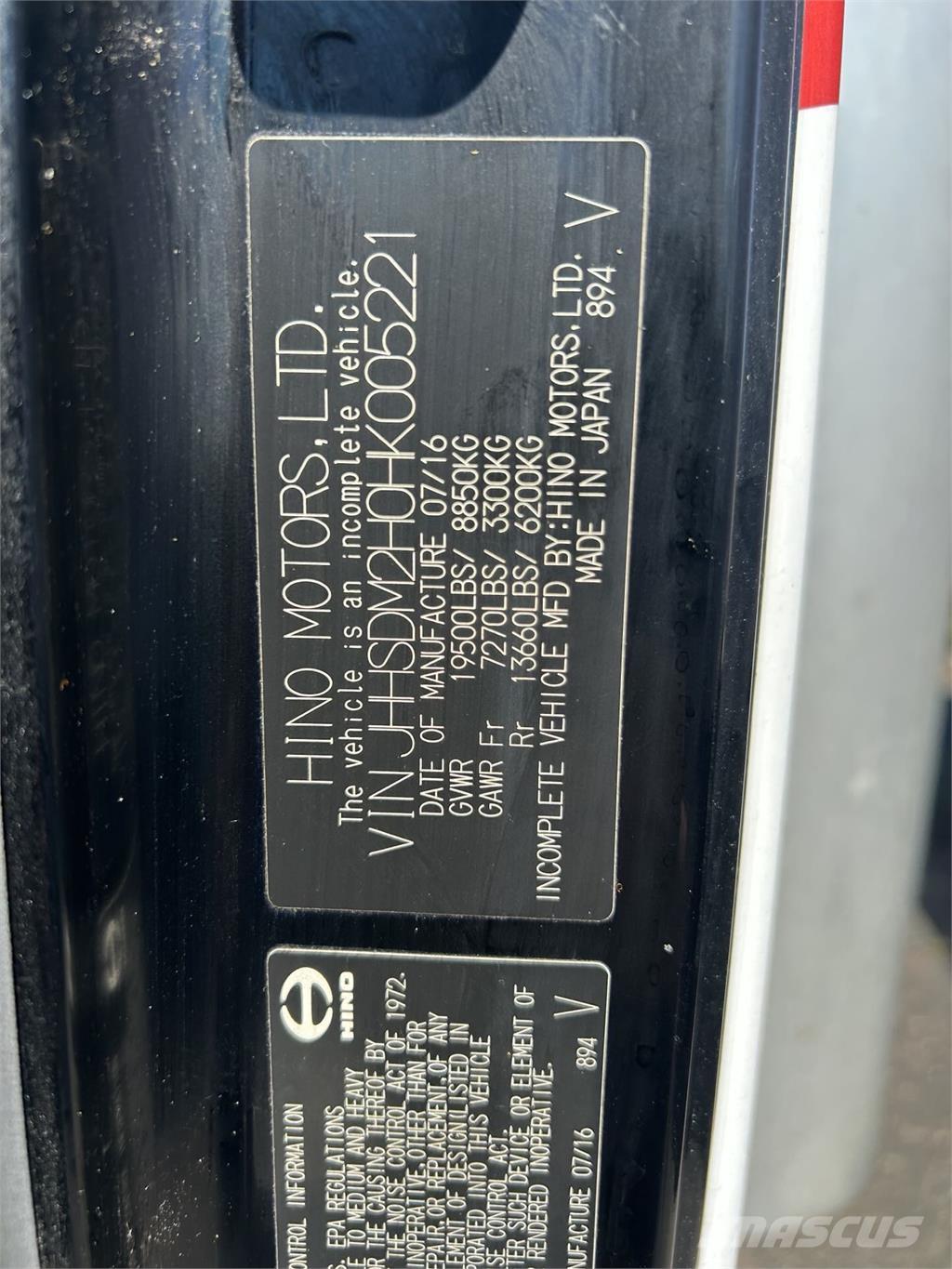 Hino 195 Dobozos teherautók