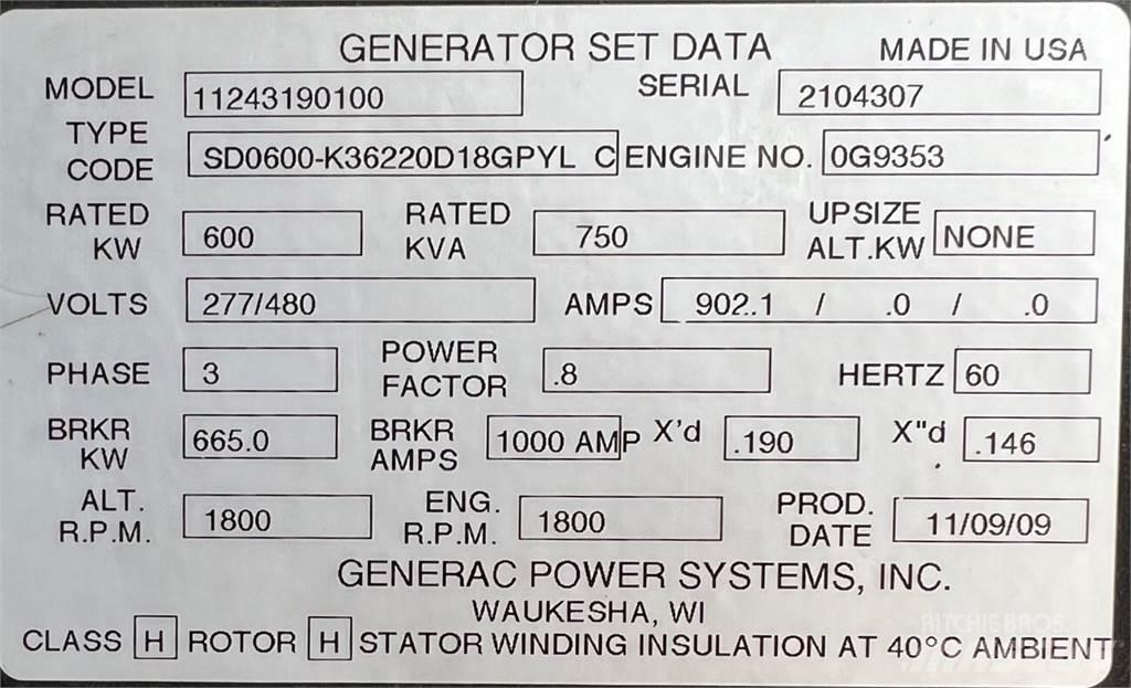 Generac SD600 Dízel áramfejlesztők
