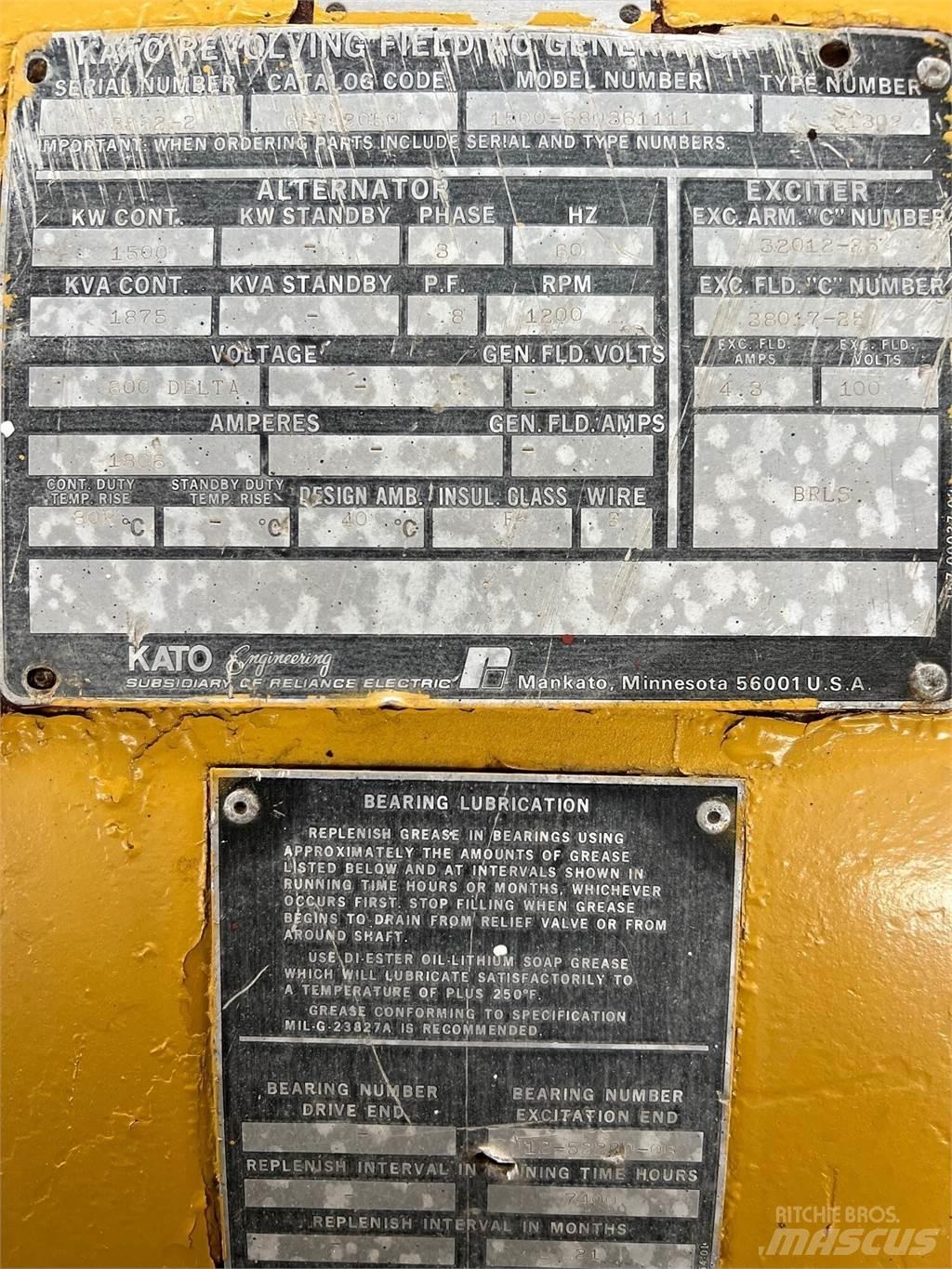 Kato 1500kW Egyéb Áramfejlesztők