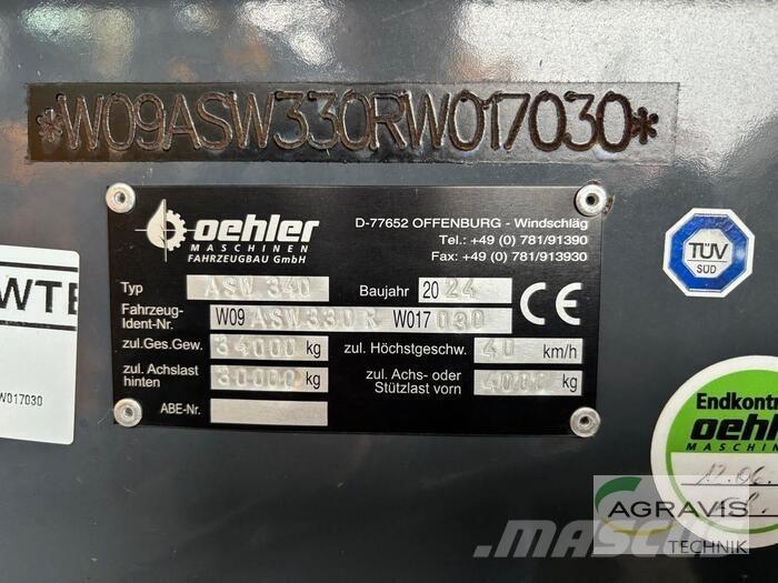 Oehler OL ASW 340 Egyéb mezőgazdasági pótkocsik