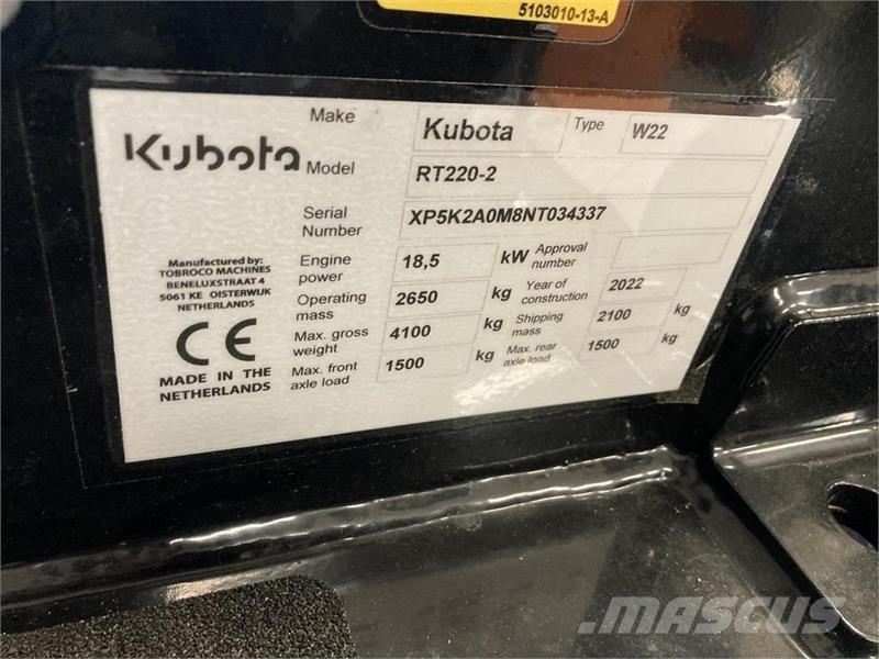 Kubota RT 220- 2 Mini homlokrakodók