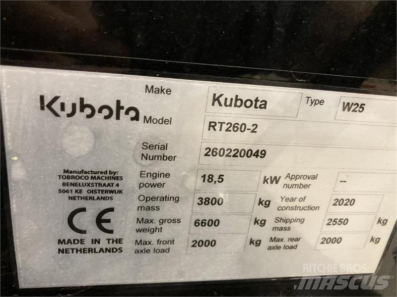 Kubota RT260-2 Mini homlokrakodók