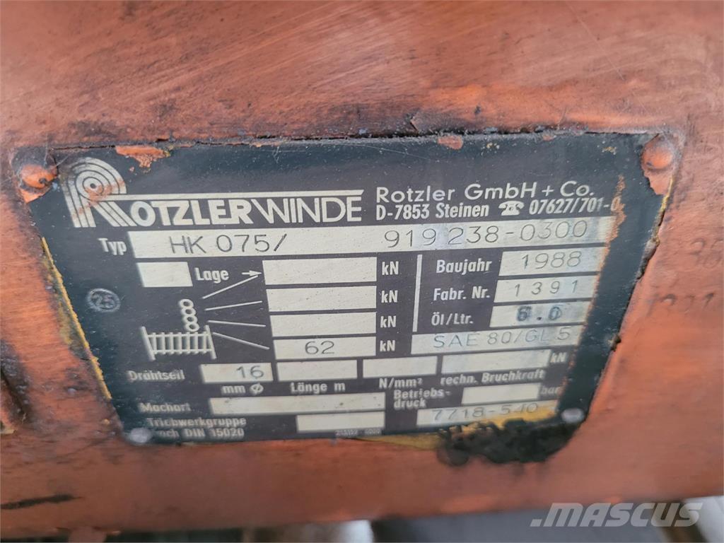 Faun RTF 50 winch Daru tertozékok és felszerelések