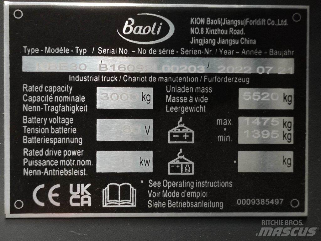 Baoli KBE30 Elektromos targoncák