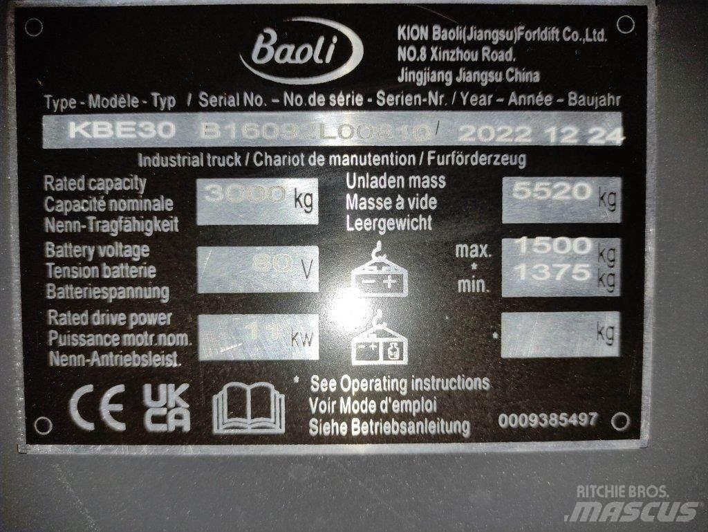 Baoli KBE30 Elektromos targoncák
