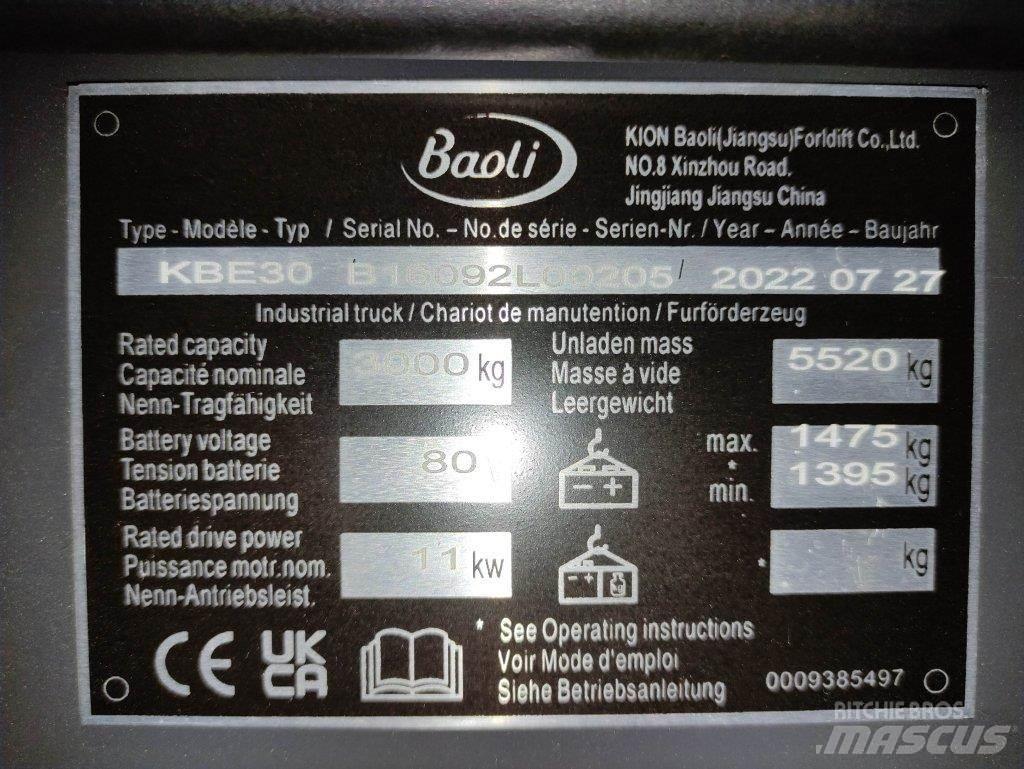Baoli KBE30 Elektromos targoncák