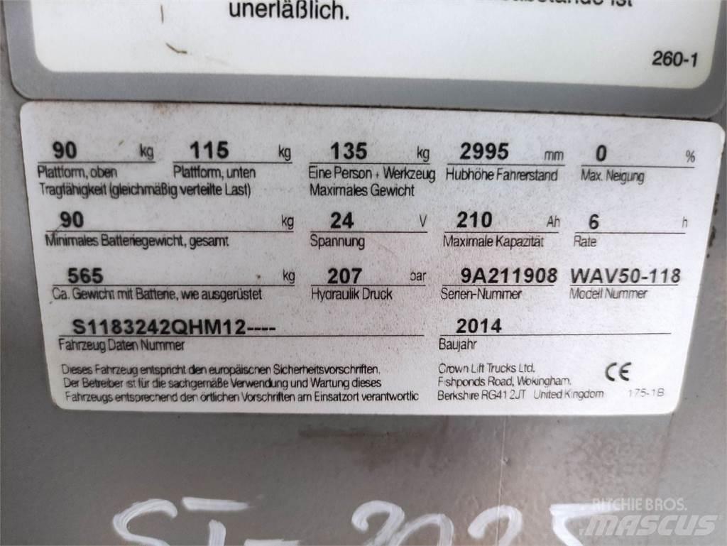 Crown WAV50-118 Komissiózó magas emelésű targonca
