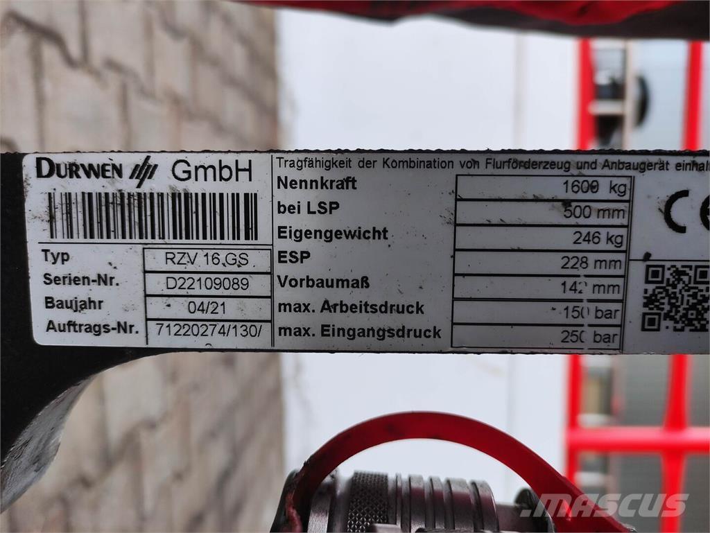Durwen RZV 16 GS Anyagmozgatás - Egyebek