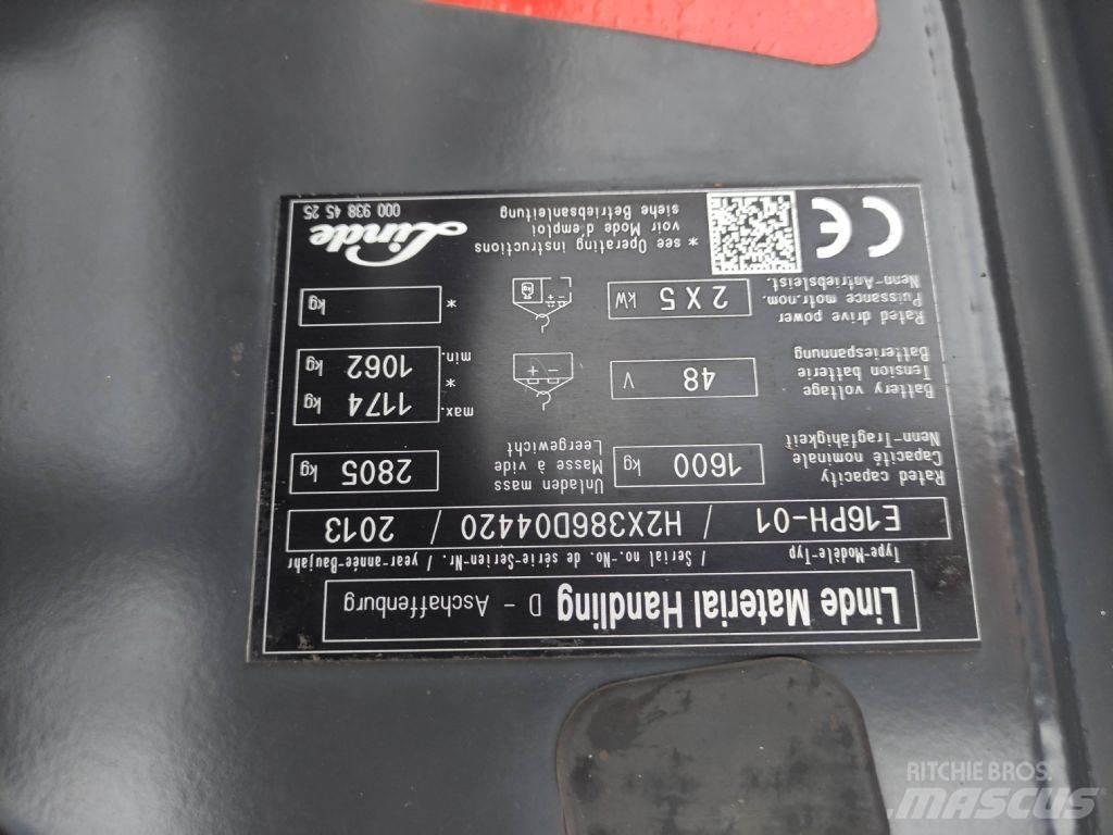 Linde E16PH-01-386 Elektromos targoncák