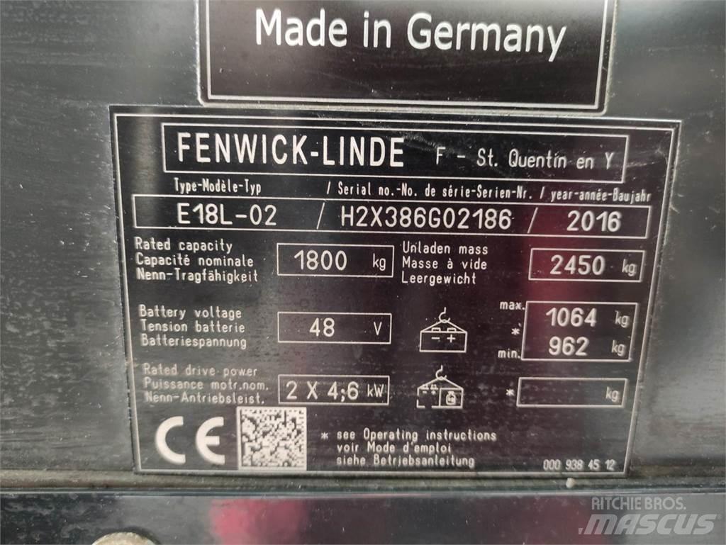 Linde E18L-02-386 Elektromos targoncák