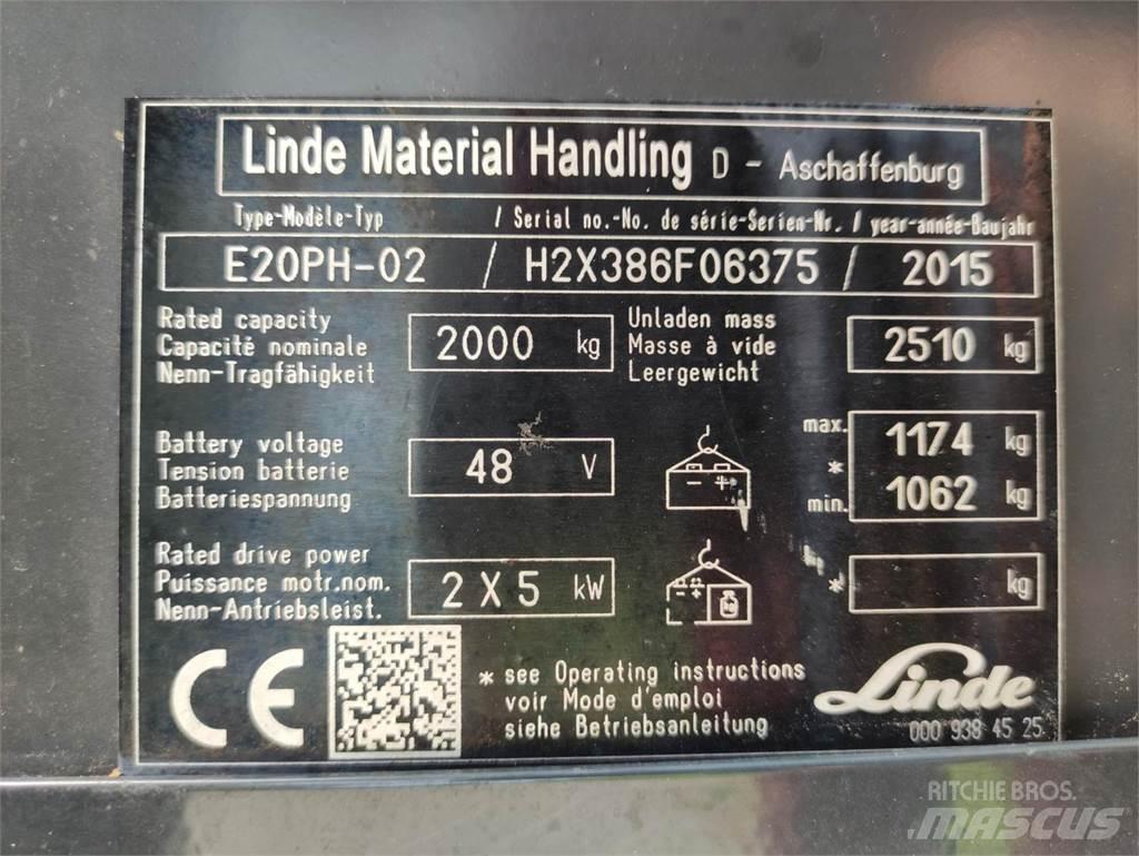 Linde E20-PH-02 Elektromos targoncák