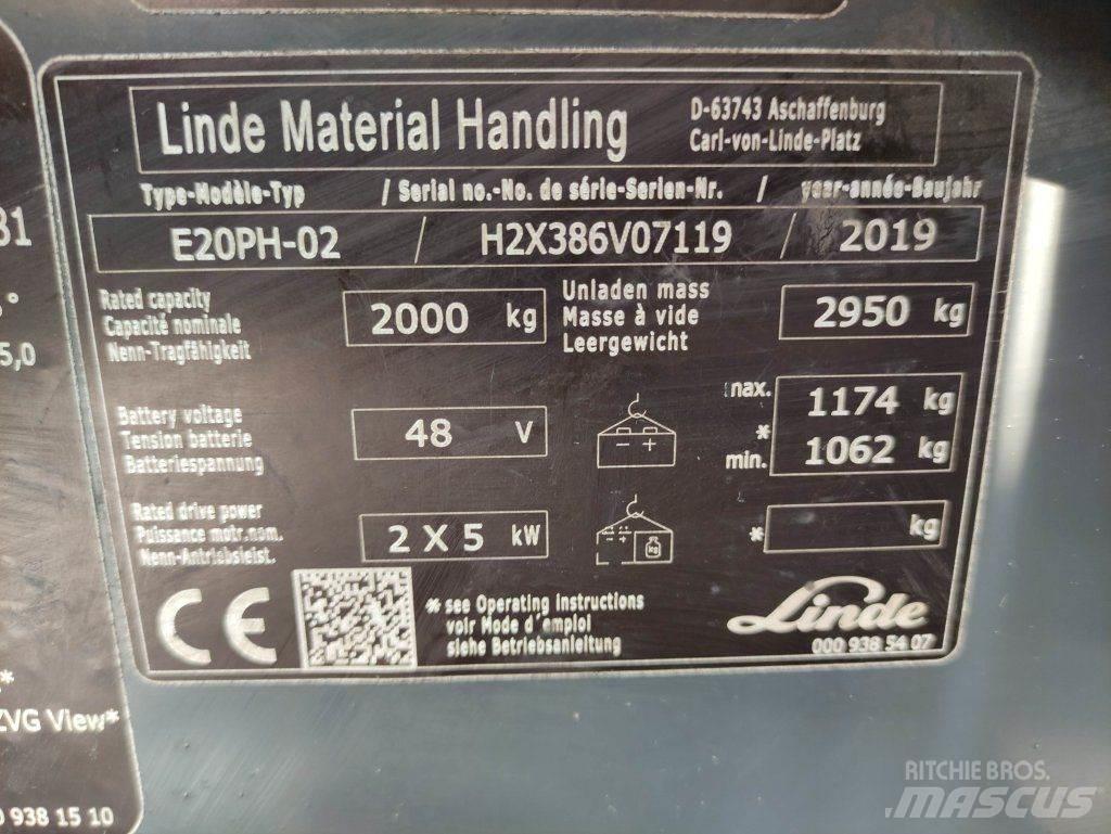 Linde E20PH-02-386 EVO Elektromos targoncák