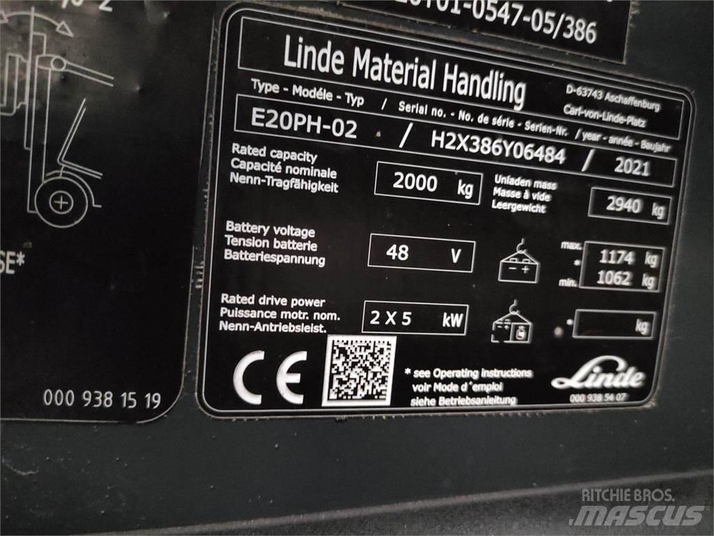 Linde E20PH-02-386-EVO Elektromos targoncák