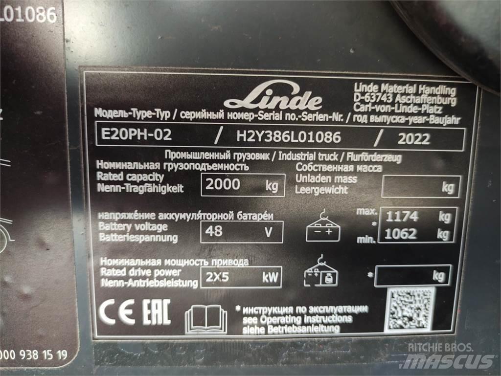 Linde E20PH-02-386-EVO Elektromos targoncák