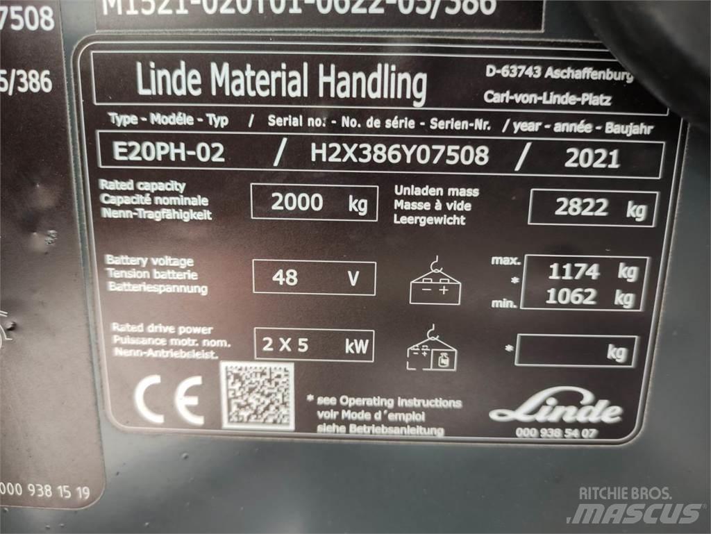 Linde E20PH-02-386-EVO Elektromos targoncák