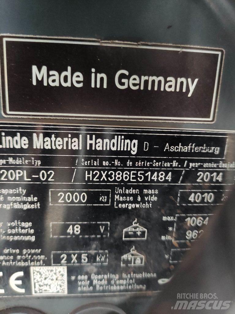 Linde E20PL-02-386 EVO Elektromos targoncák
