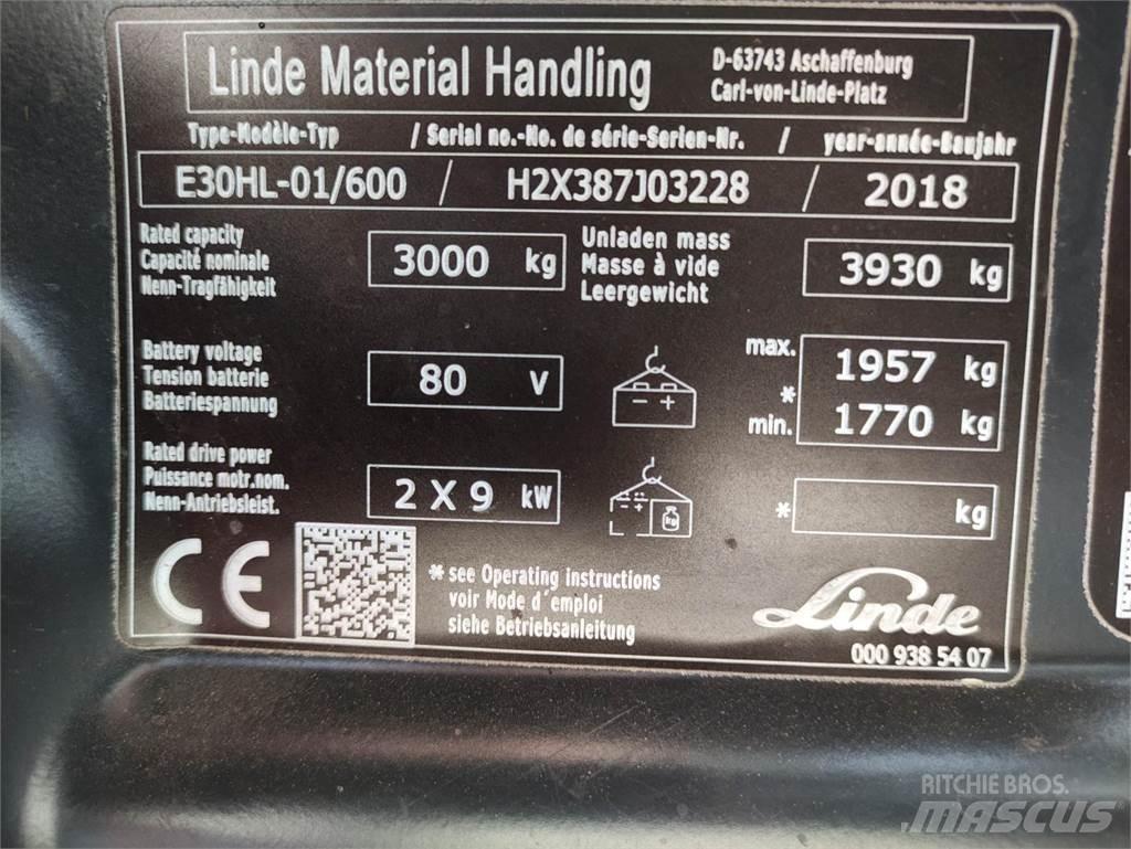 Linde E30HL-01/600-387 Elektromos targoncák