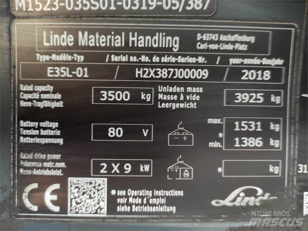 Linde E35L-01-387 Elektromos targoncák
