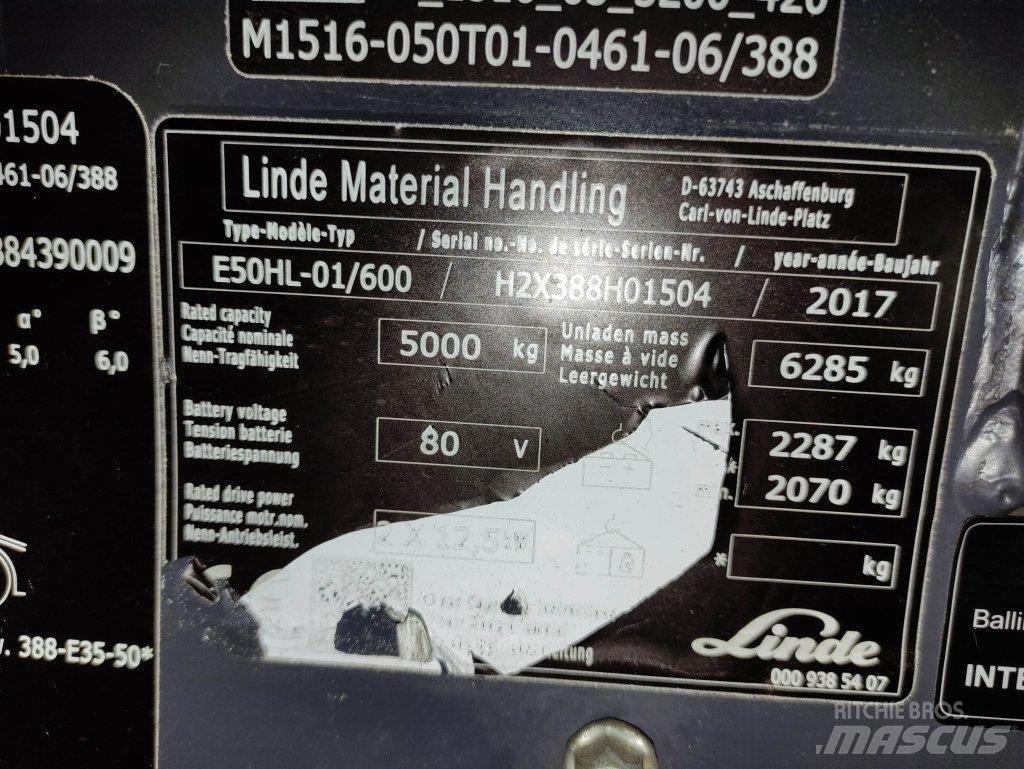 Linde E50HL-01/600-388 Elektromos targoncák