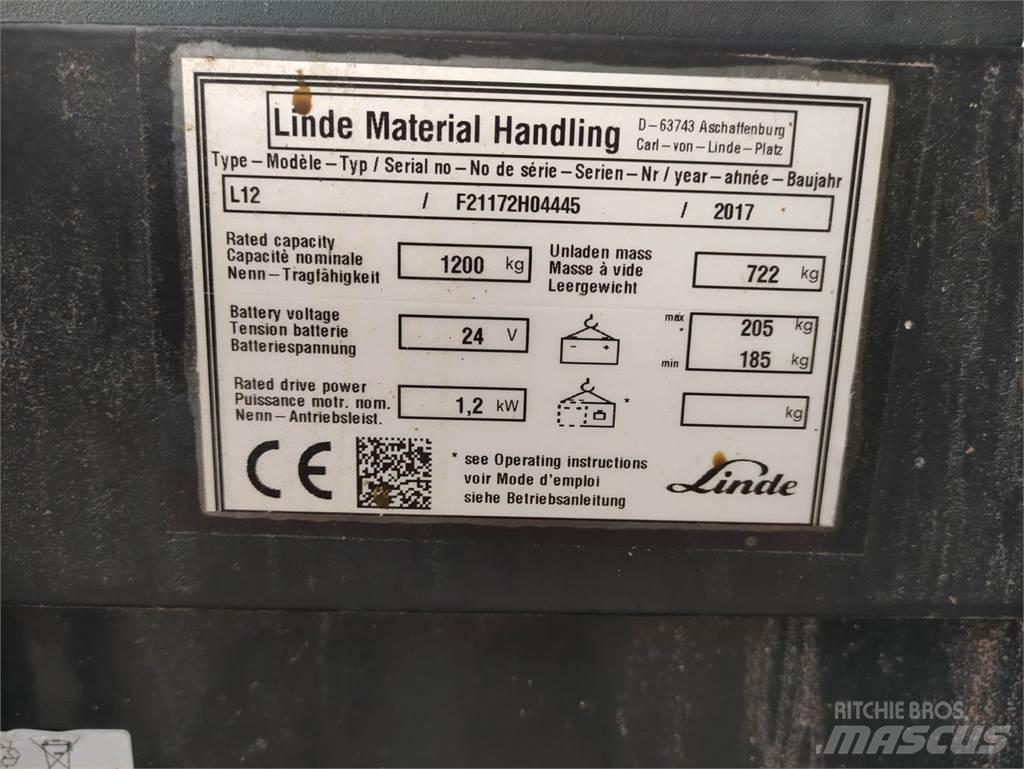 Linde L12 Gyalogkíséretű targonca