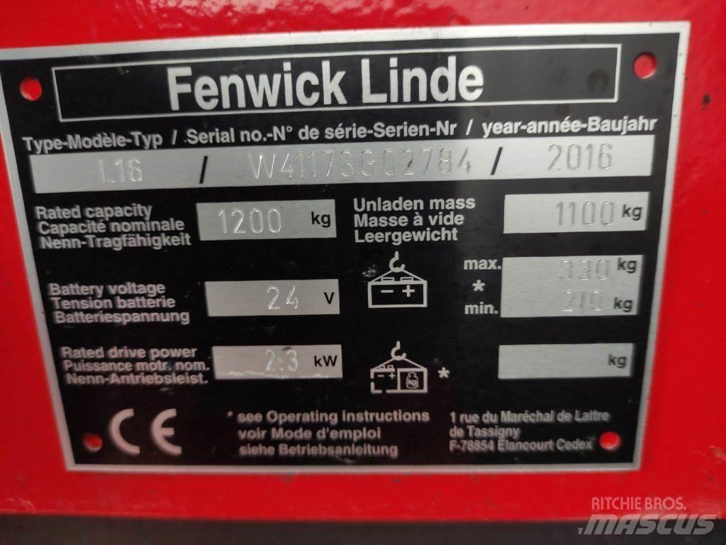 Linde L16-1173 Gyalogkíséretű targonca
