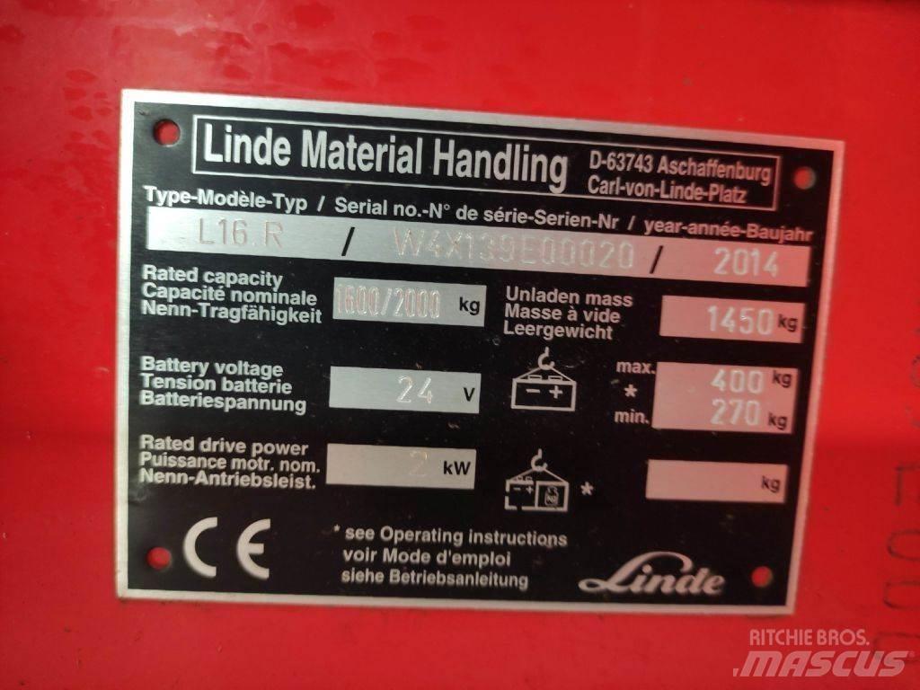 Linde L16R Elektromos targoncák