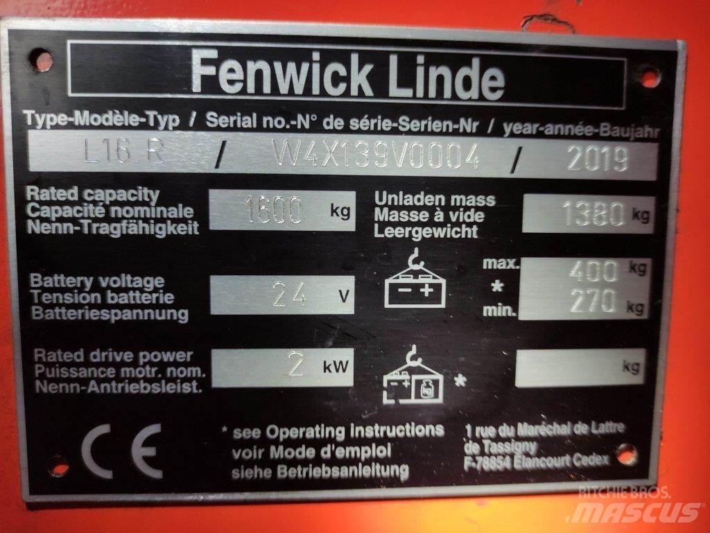 Linde L16R Gyalogkíséretű targonca