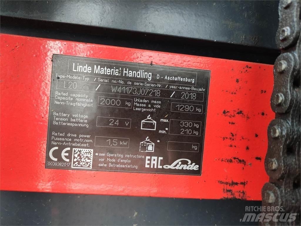Linde L20i-1173 Gyalogkíséretű targonca