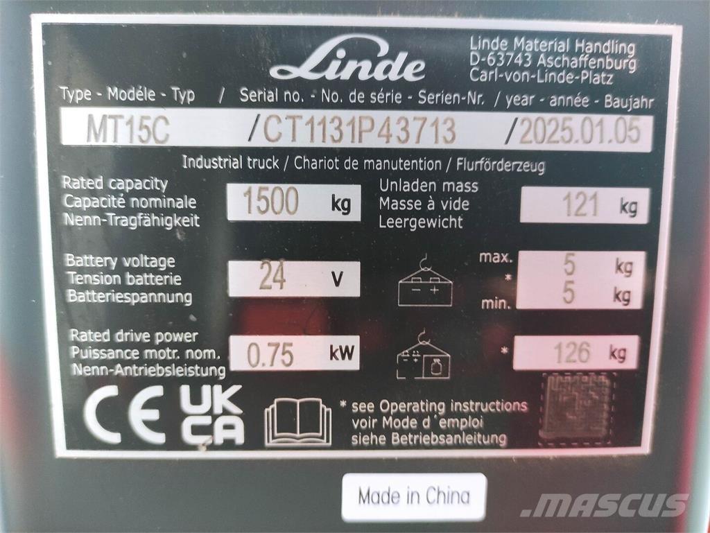 Linde MT15C Alacsony emelőkocsi