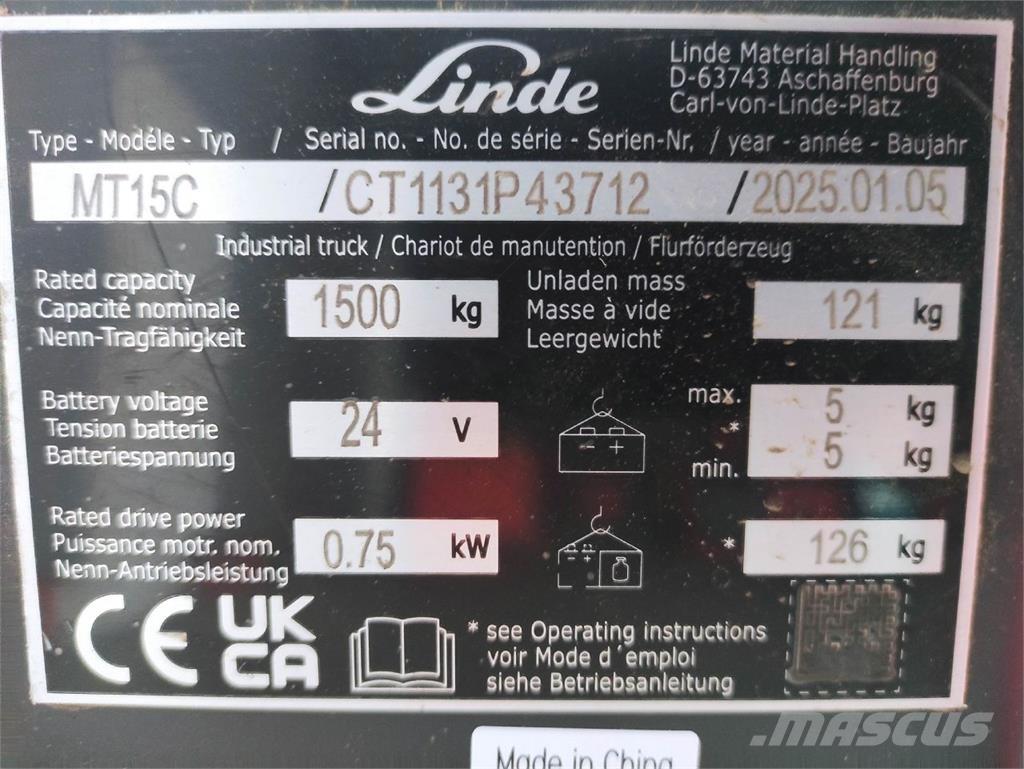Linde MT15C Alacsony emelőkocsi